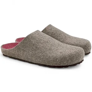 Ciabatta invernale uomo in feltro grigio/bordeaux Grunland LOCO CB2019 40