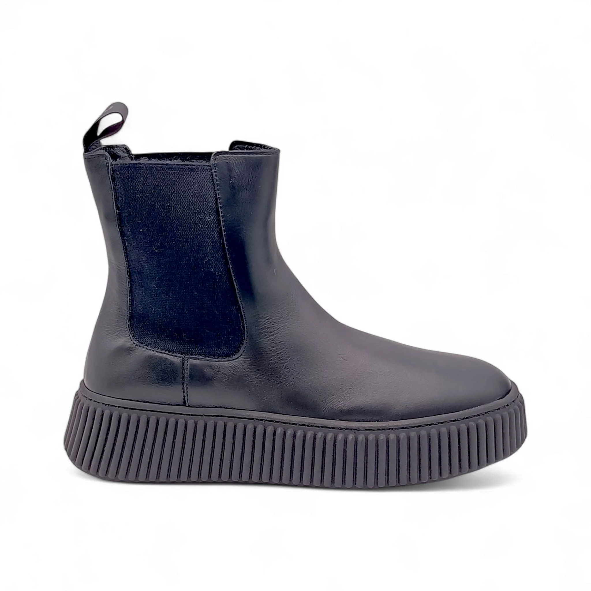 Beatles donna in pelle nera con platform 40L5 - immagine 4