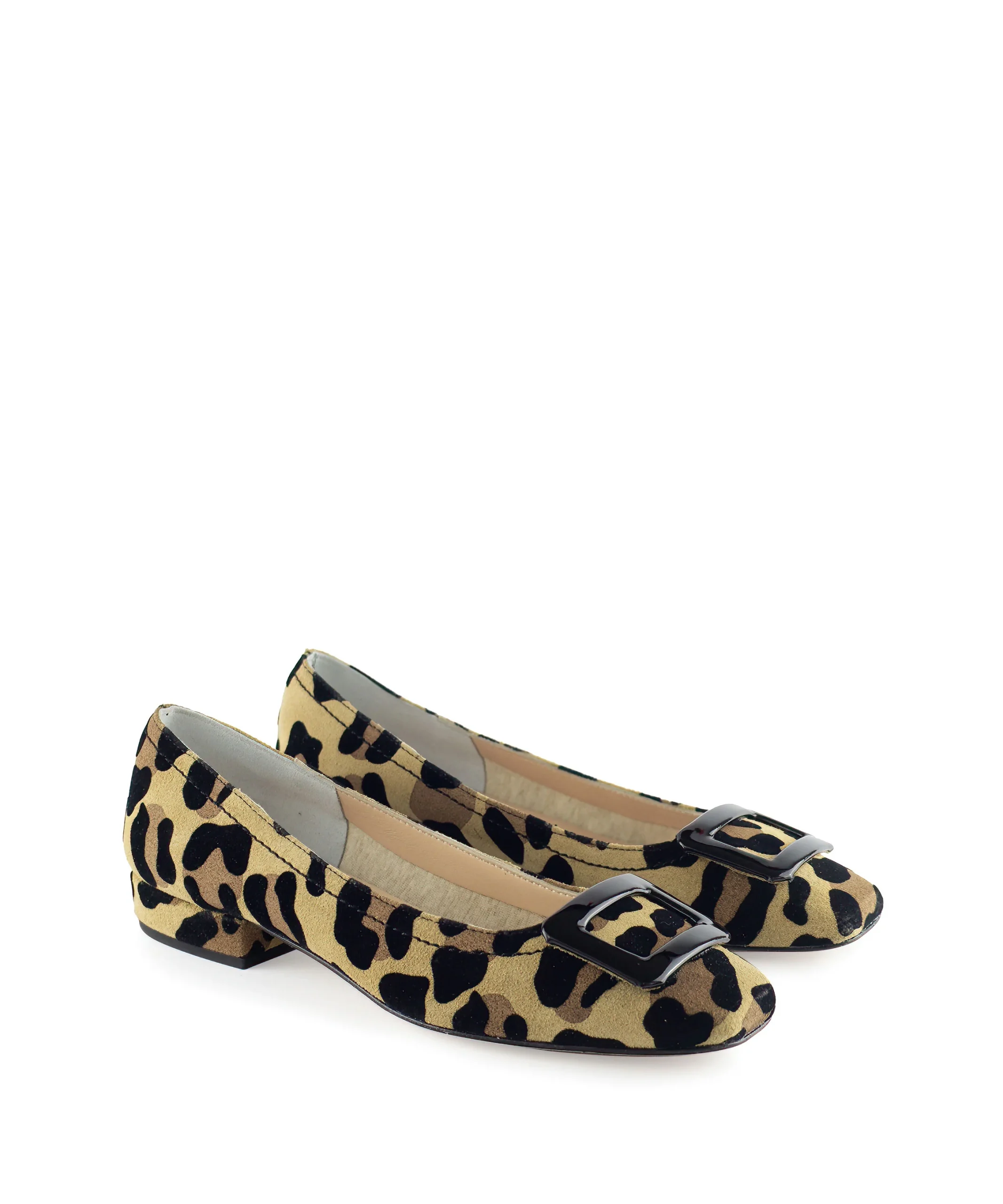 Ballerina punta quadrata con fibbia leopardate - immagine 3