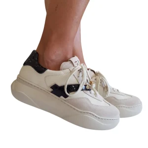 Gio+ Sneakers Donna Pelle Beige Rif.83