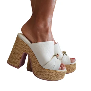 Lorenzo Mari Sabot Donna Pelle color Bianco latte Rif.849