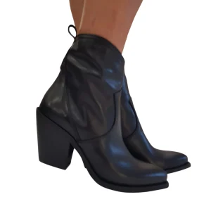 Metisse Stivaletto Texano Nero tacco alto 9 cm. Rif.51