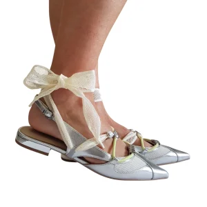 Pinko Sandalo Slingback Donna Argento Rif.15