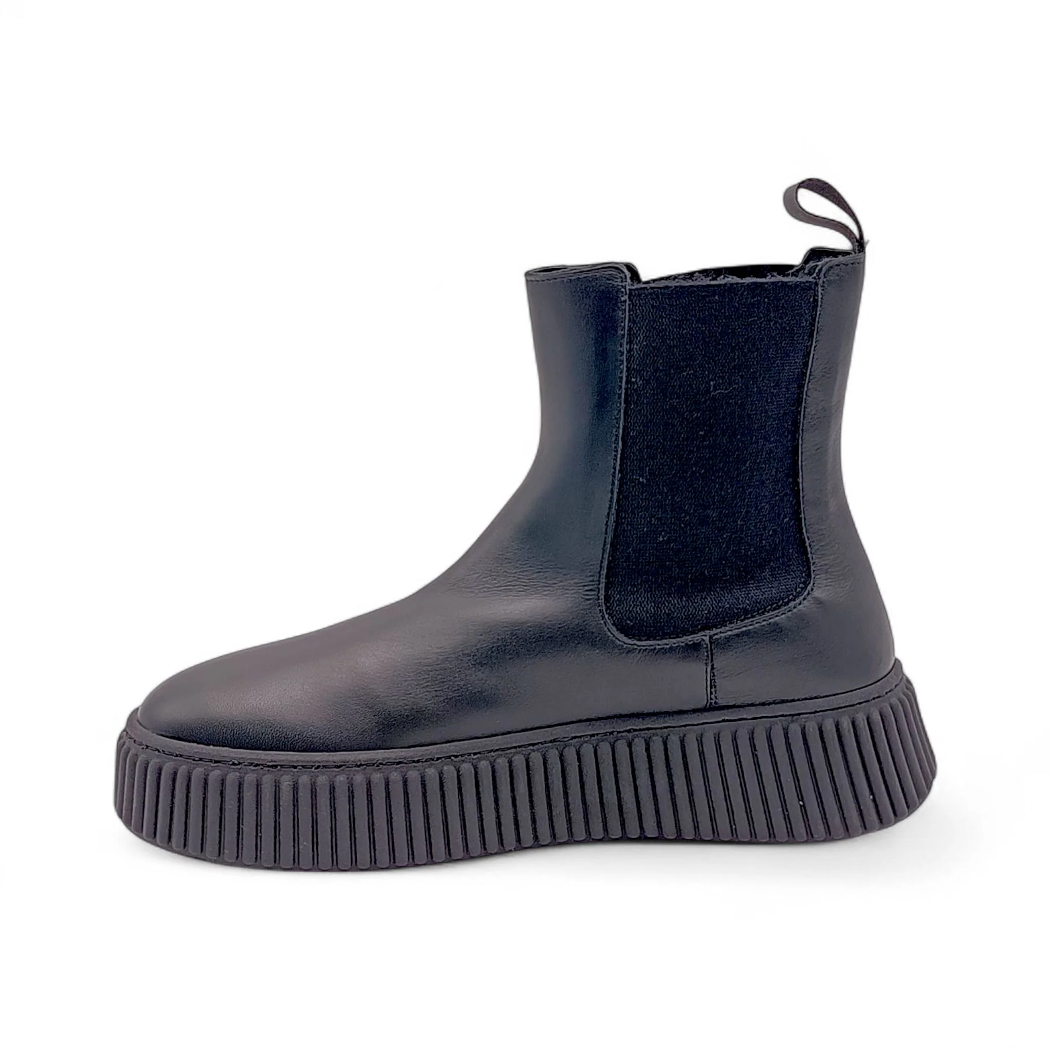 Beatles donna in pelle nera con platform 40L5 - immagine 6