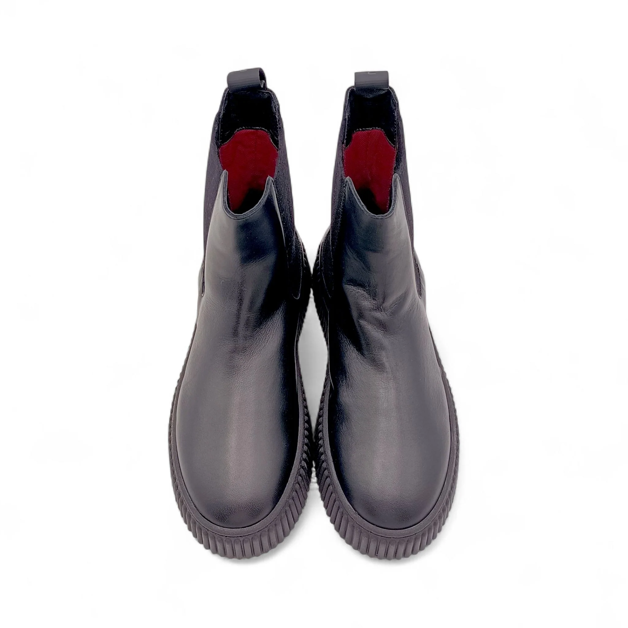 Beatles donna in pelle nera con platform 40L5 - immagine 5