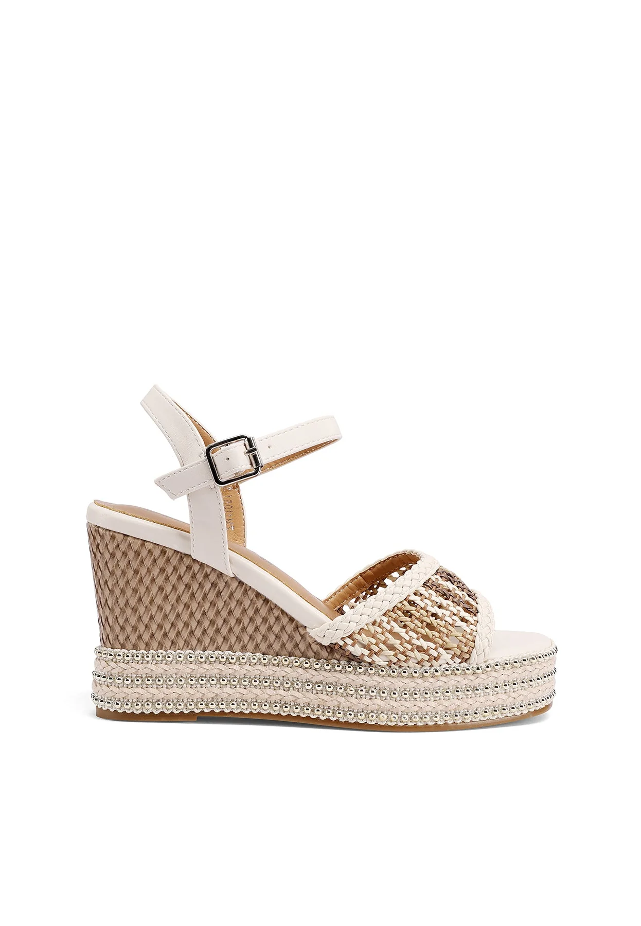 Sandali con zeppa intrecciata e platform ZM11051 - immagine 3
