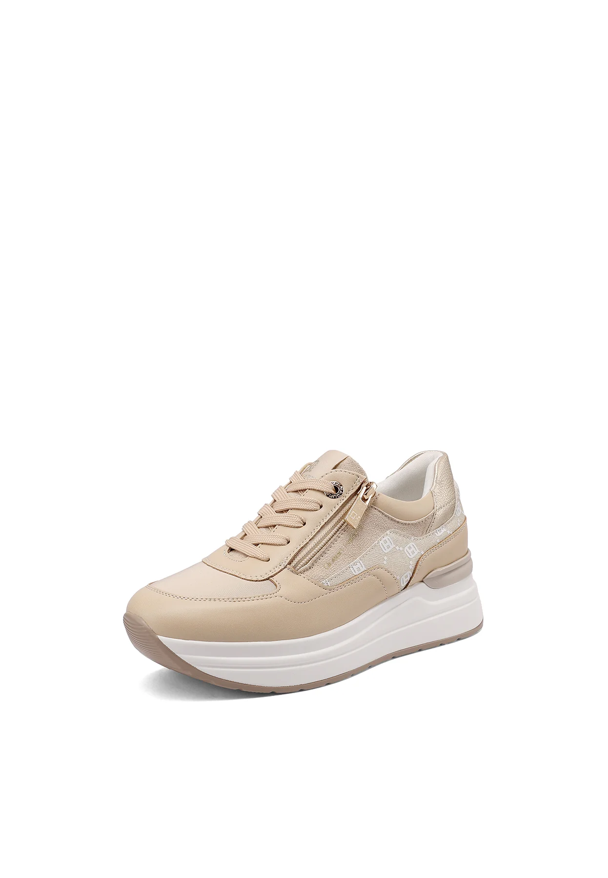 Sneakers donna platform con zip laterale X34-22 - immagine 4