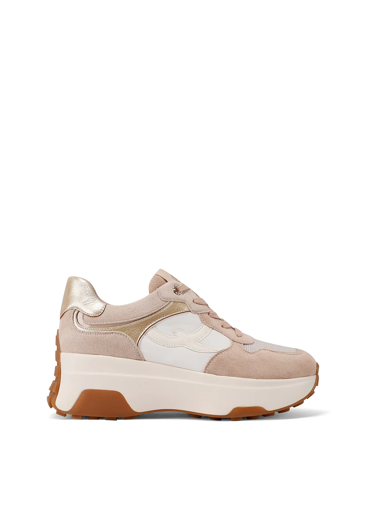 Sneakers da donna platform con inserti scamosciati X33-25 - immagine 3