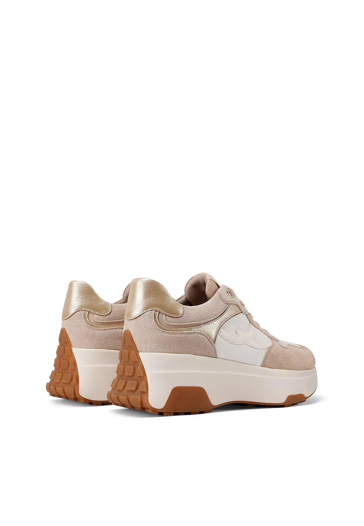 Sneakers da donna platform con inserti scamosciati X33-25 - immagine 5