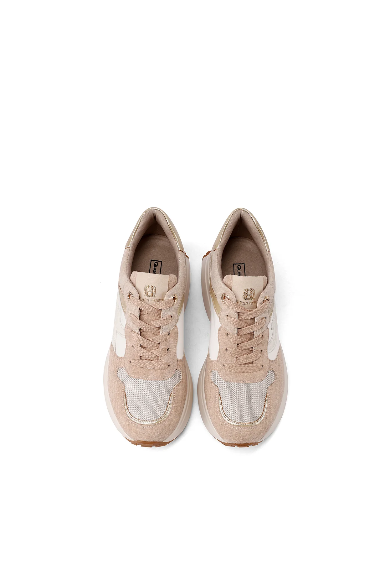 Sneakers da donna platform con inserti scamosciati X33-25 - immagine 6