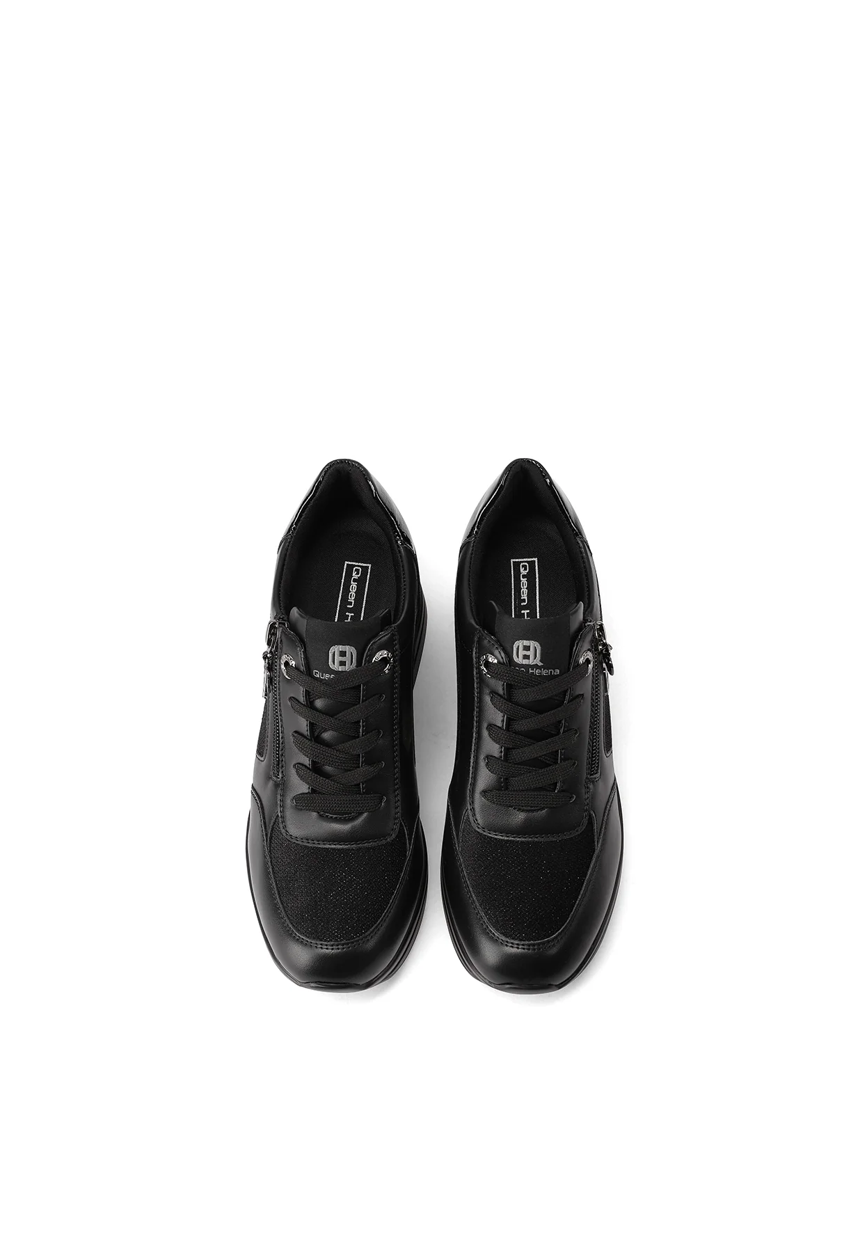 Sneakers da donna con zeppa e zip laterale X33-27 - immagine 6