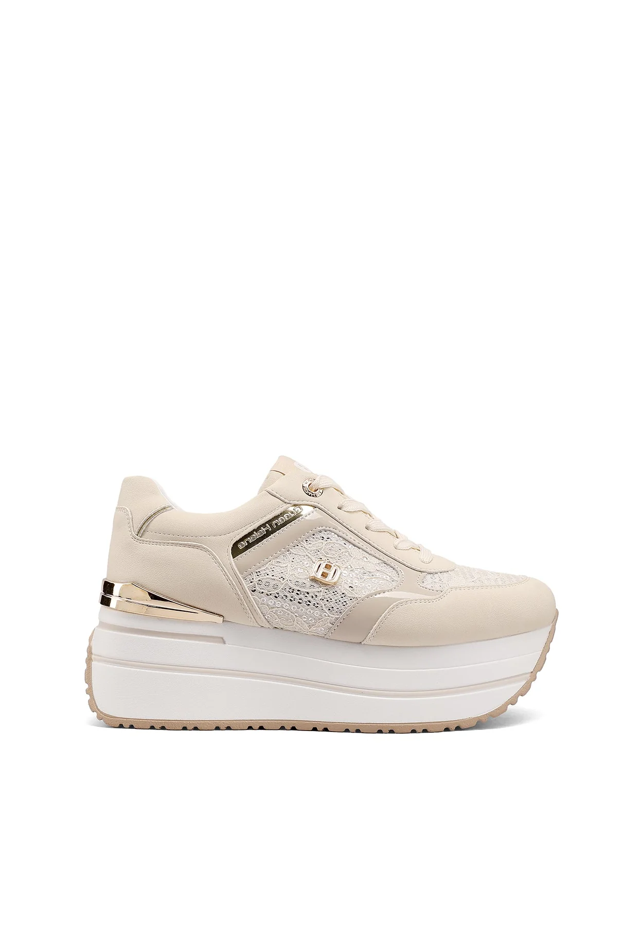 Sneakers platform con inserti ricamati eleganti X34-48 - immagine 3