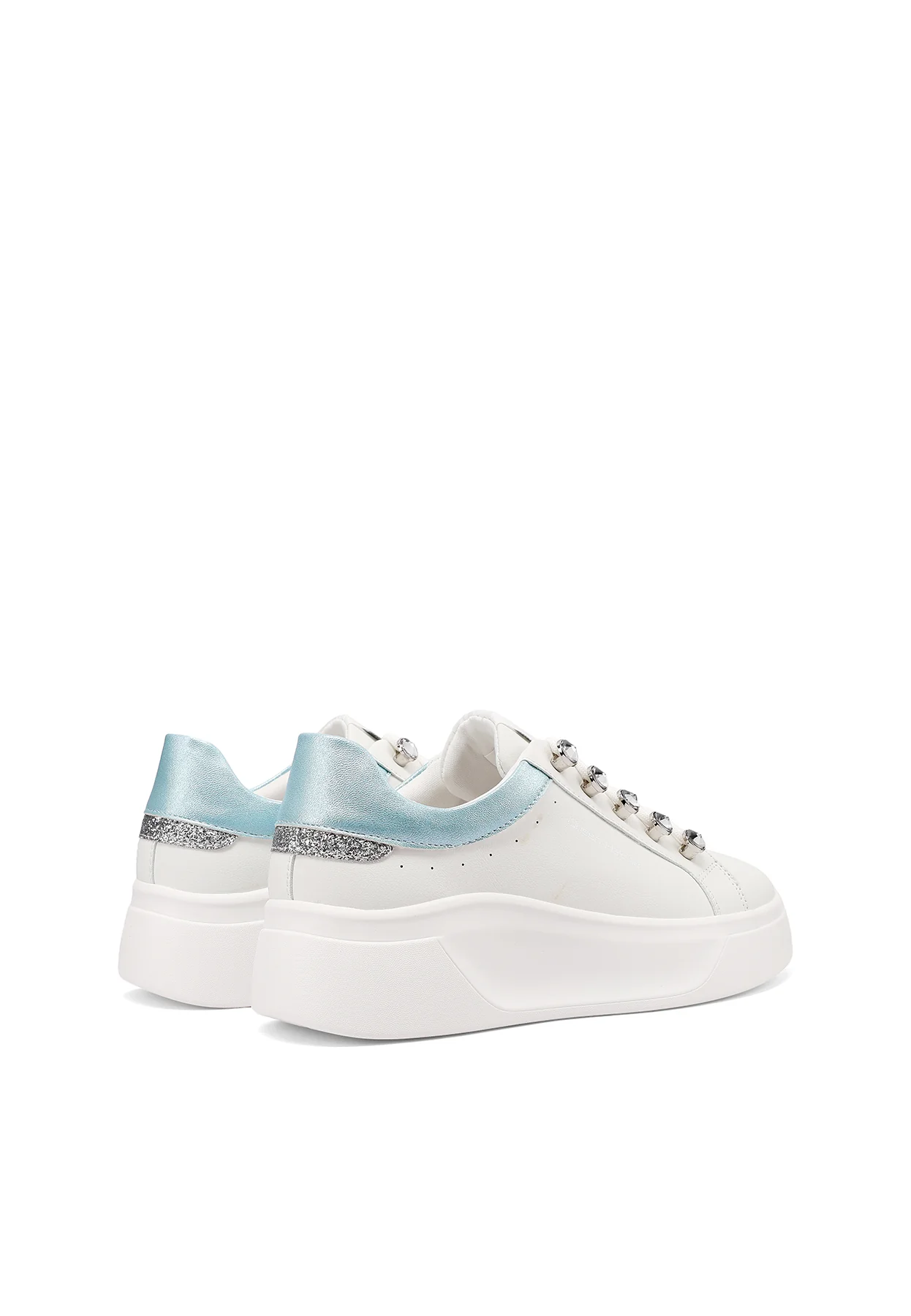 Sneakers platform con lacci gioiello X34-11 - immagine 6