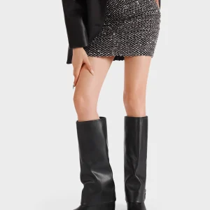 Stivali donna alti tacco basso gambale lungo K4072